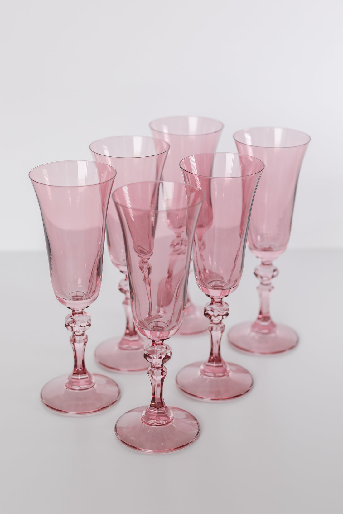 ESTELLE COLORED MARTINI GLASS - SET OF 6 {ROSE} – MAKENZIE BAILEY