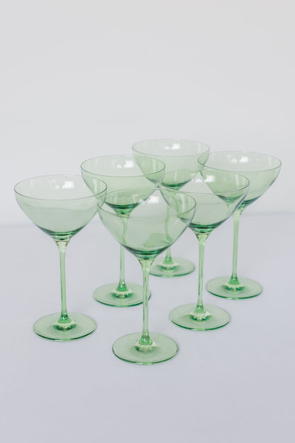 controller triatlon tv Estelle Colored Martini Glass - Set of 6 {Mint Green} – Estelle Colored  Glass