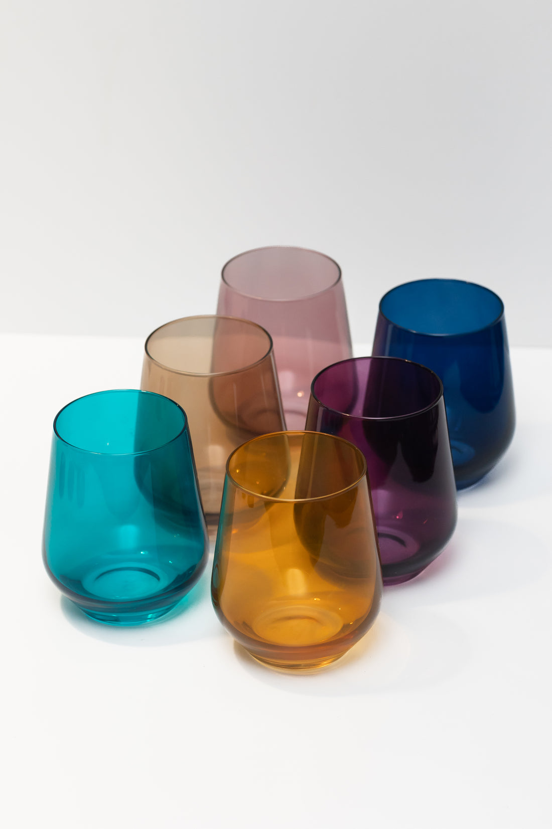 Estelle Colored Wine Stemware - Set of 6 {Lavender} – Estelle Colored Glass
