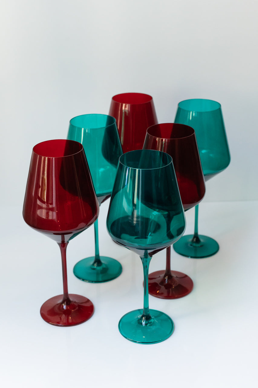 Estelle Colored Wine Stemless - Set of 6 {Fall Mixed Set}