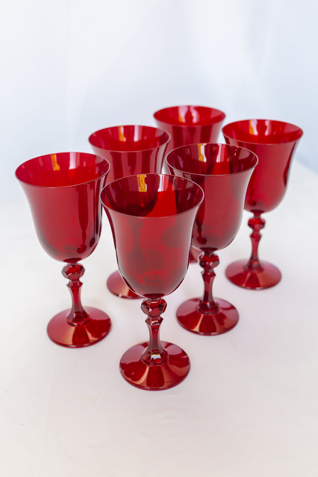 Majestic Gifts Inc. Crystal Water/ Wine Goblet Set/6 with Frosted Design-Made in Europe - Set of 6