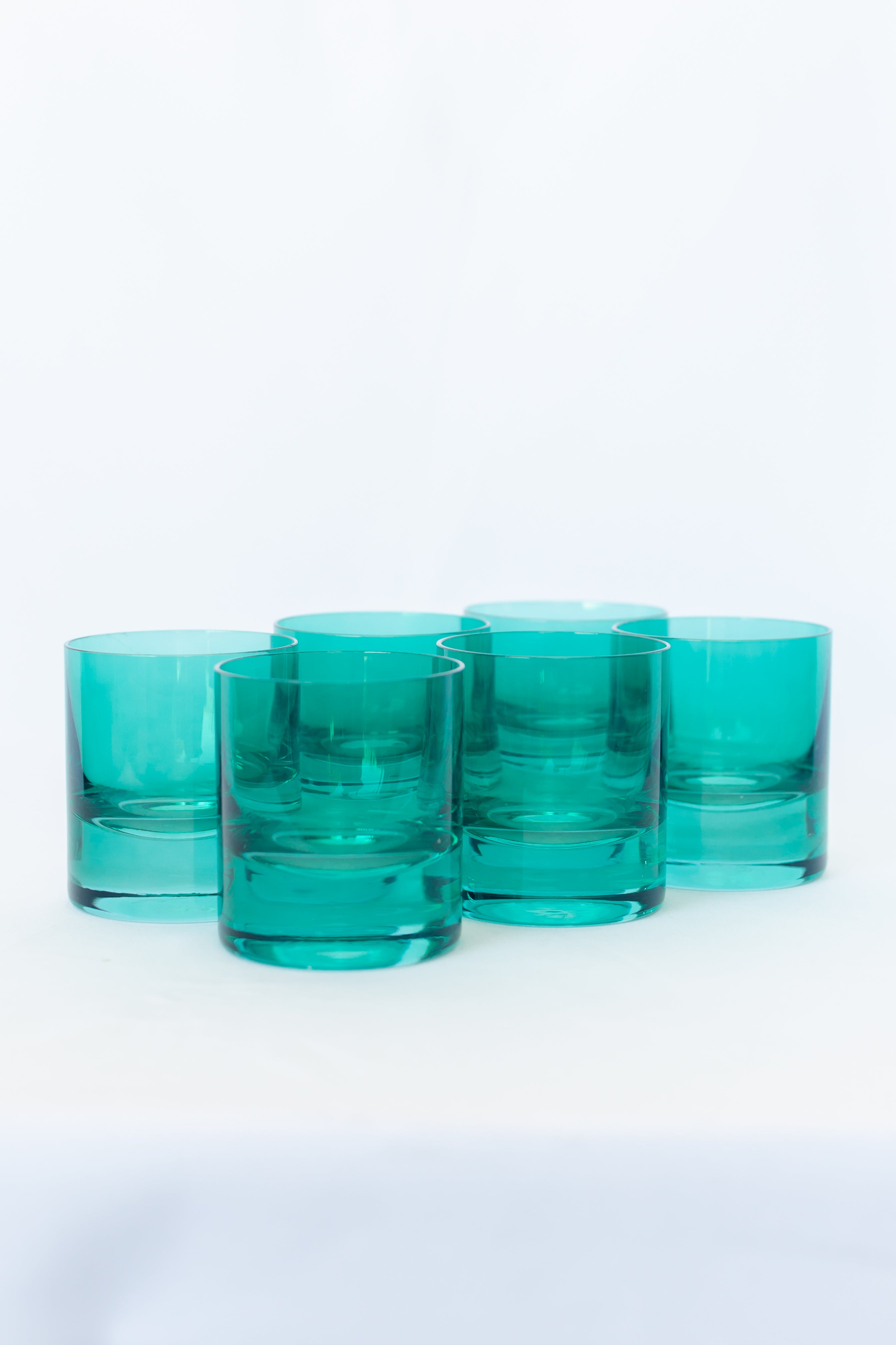 Estelle Colored Rocks Glass Set Of 6 Emerald Green Estelle Colored Glass