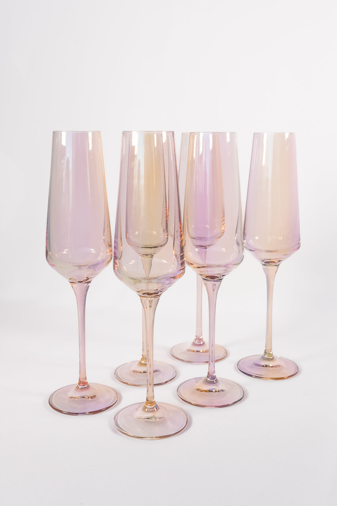 Hue Colored Champagne Glasses, Set of 6 - Blackstone's of Beacon Hill
