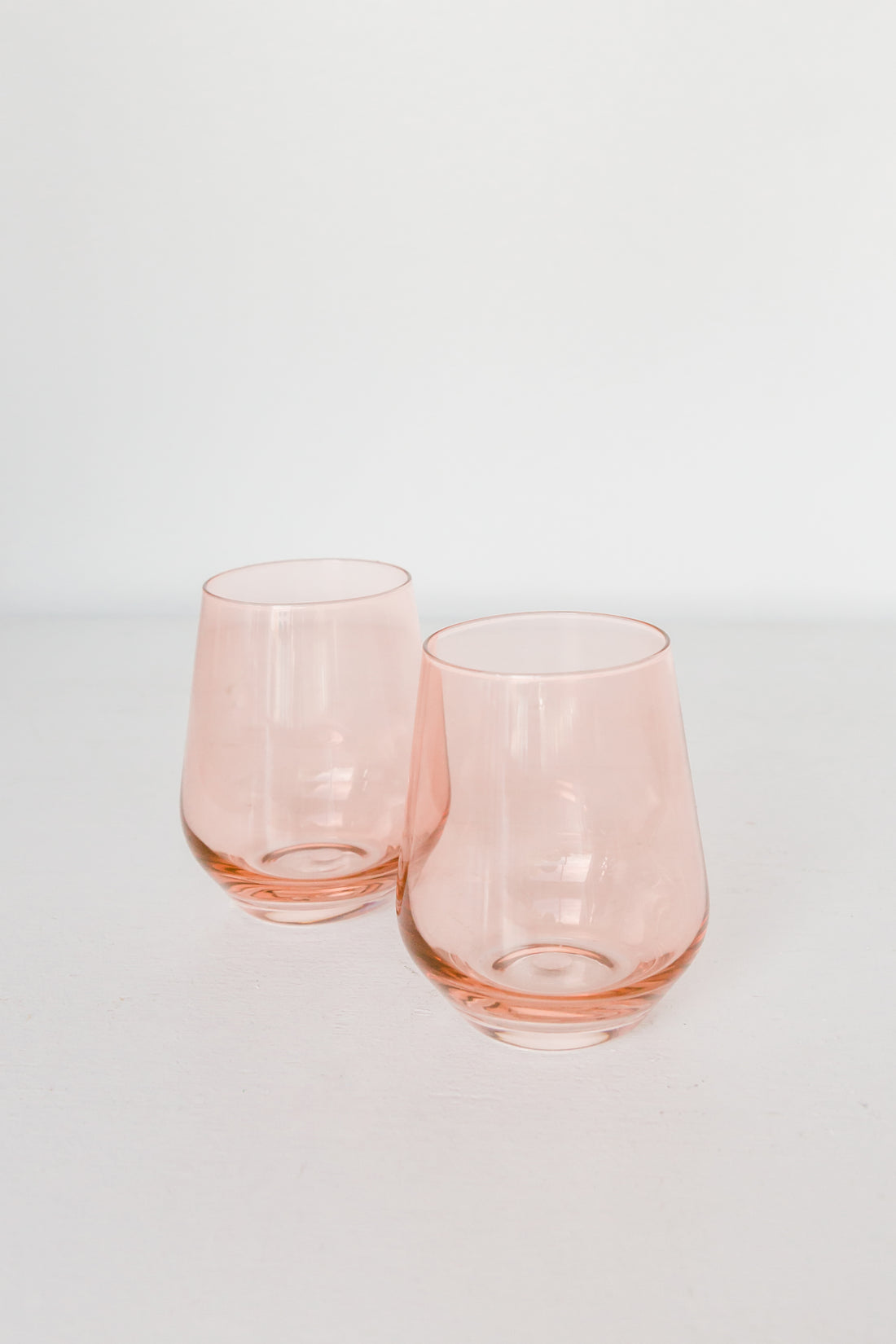 Coral Sea Collection Colored Stemless Wine Glasses - Set of 2