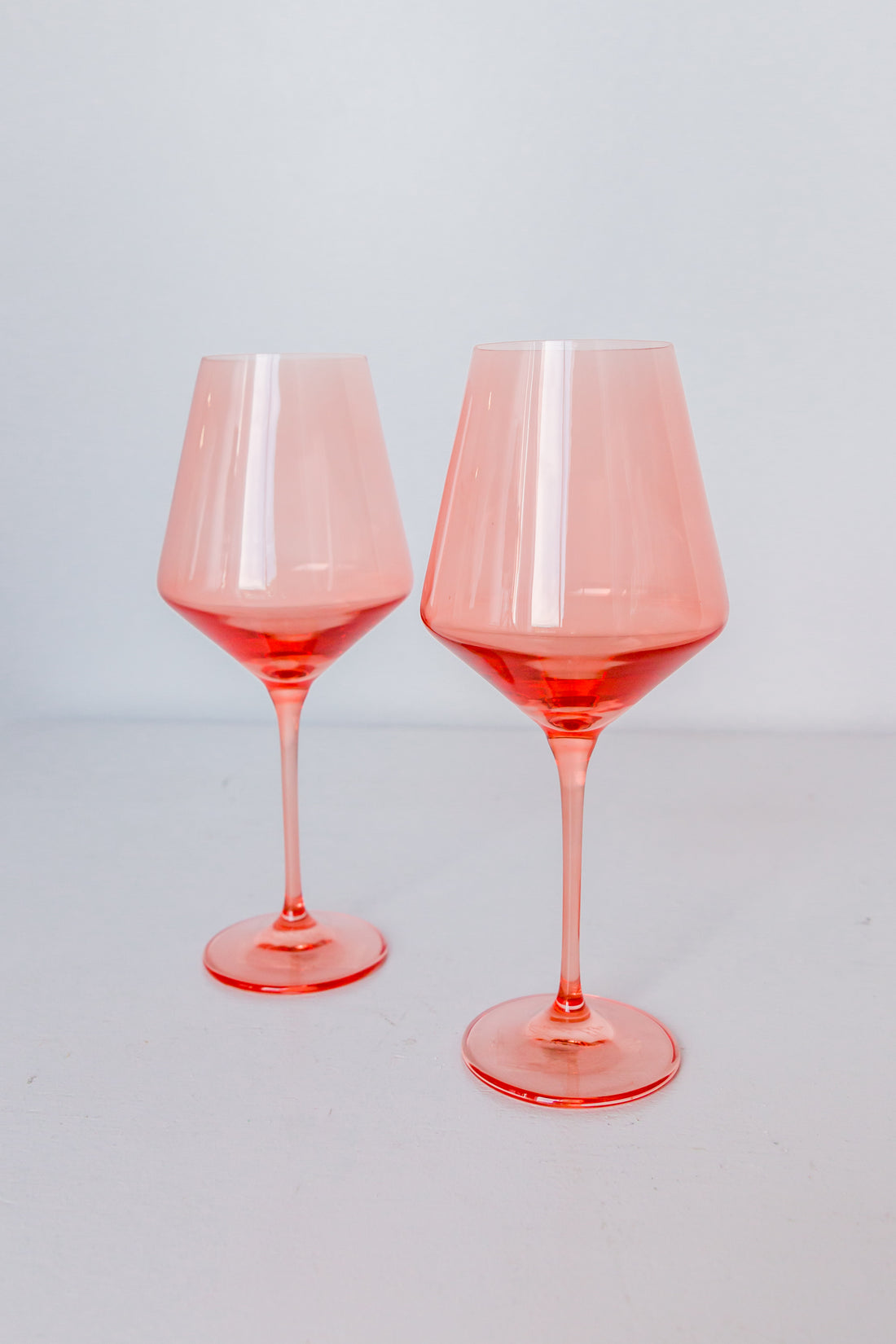 Pink Crystal Red Wine Glass, Colored Glass Wine Glasses