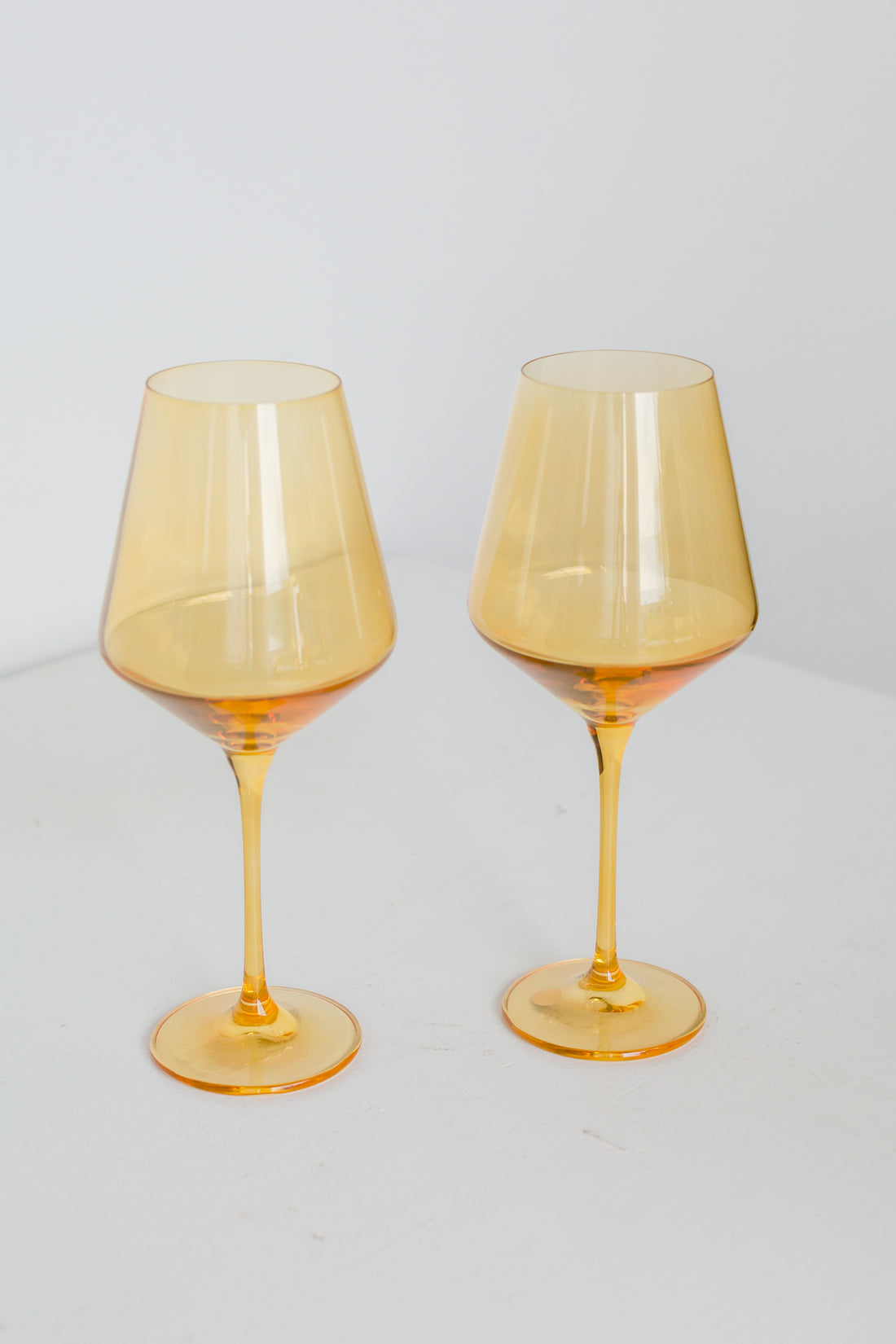 Estelle Colored Glass Hand-Blown Wine Glass 2-Piece Set