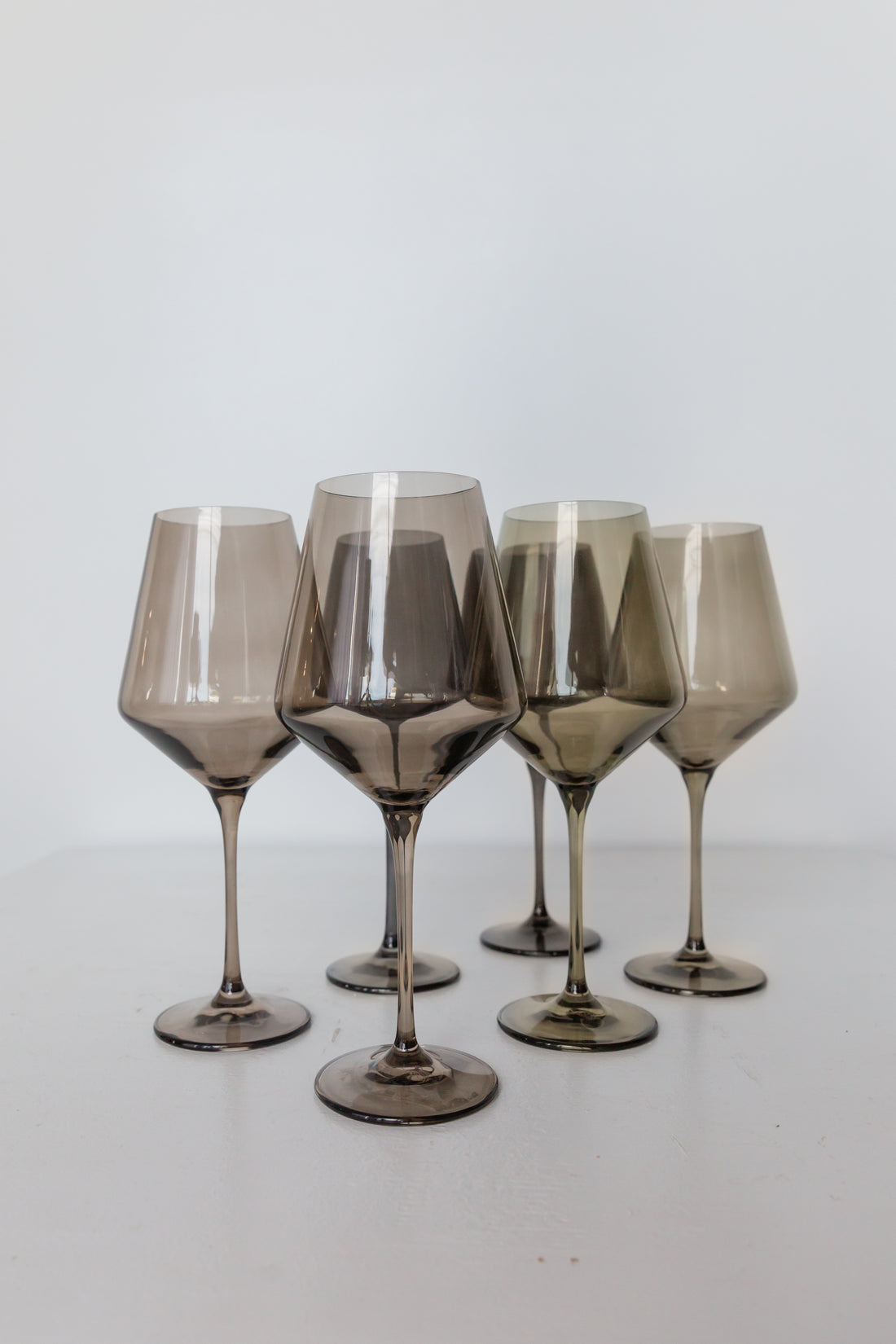 Set of 6 Set of Wine Glasses Stripes Black - Scents & Feel