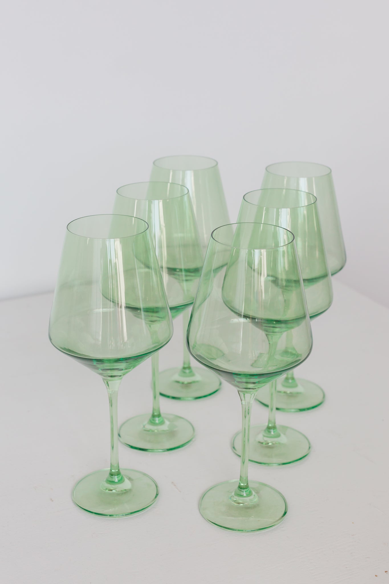 Estelle Colored Wine Stemware - Set of 6 {Forest Green}