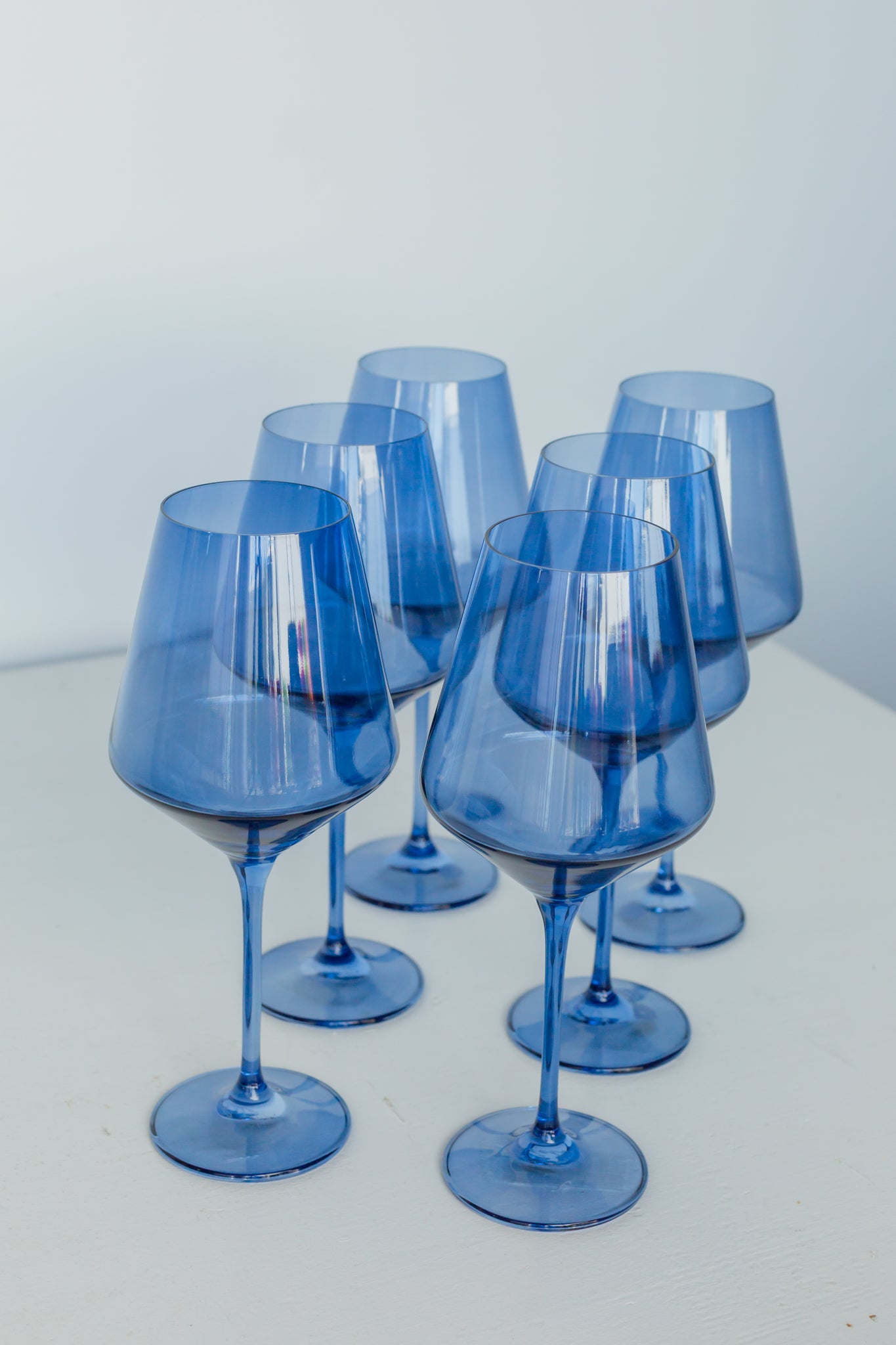 Estelle Colored Wine Stemware Set of 6 {Cobalt Blue} Estelle