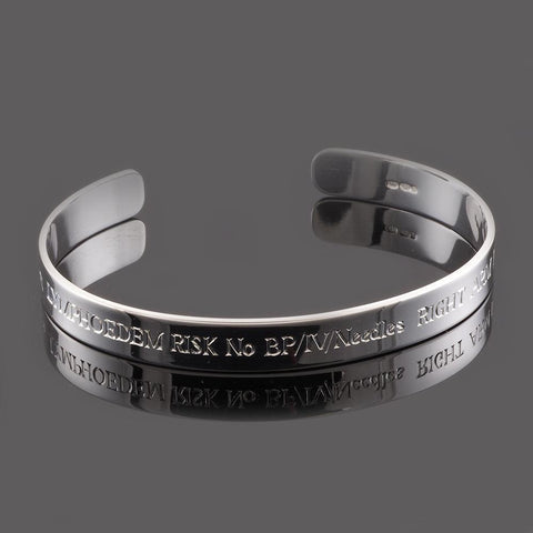 Hand Engraved Times Bold Sterling Silver 8mm Cuff Bracelet