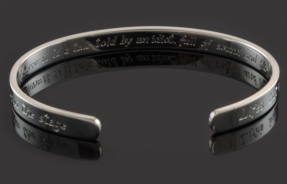 sterling silver 6mm plain bangle hand engraved on the inside