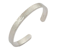 hammered sterling silver mens cuff bangle