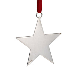 sterling silver handmade star christmas tree decoration personalised