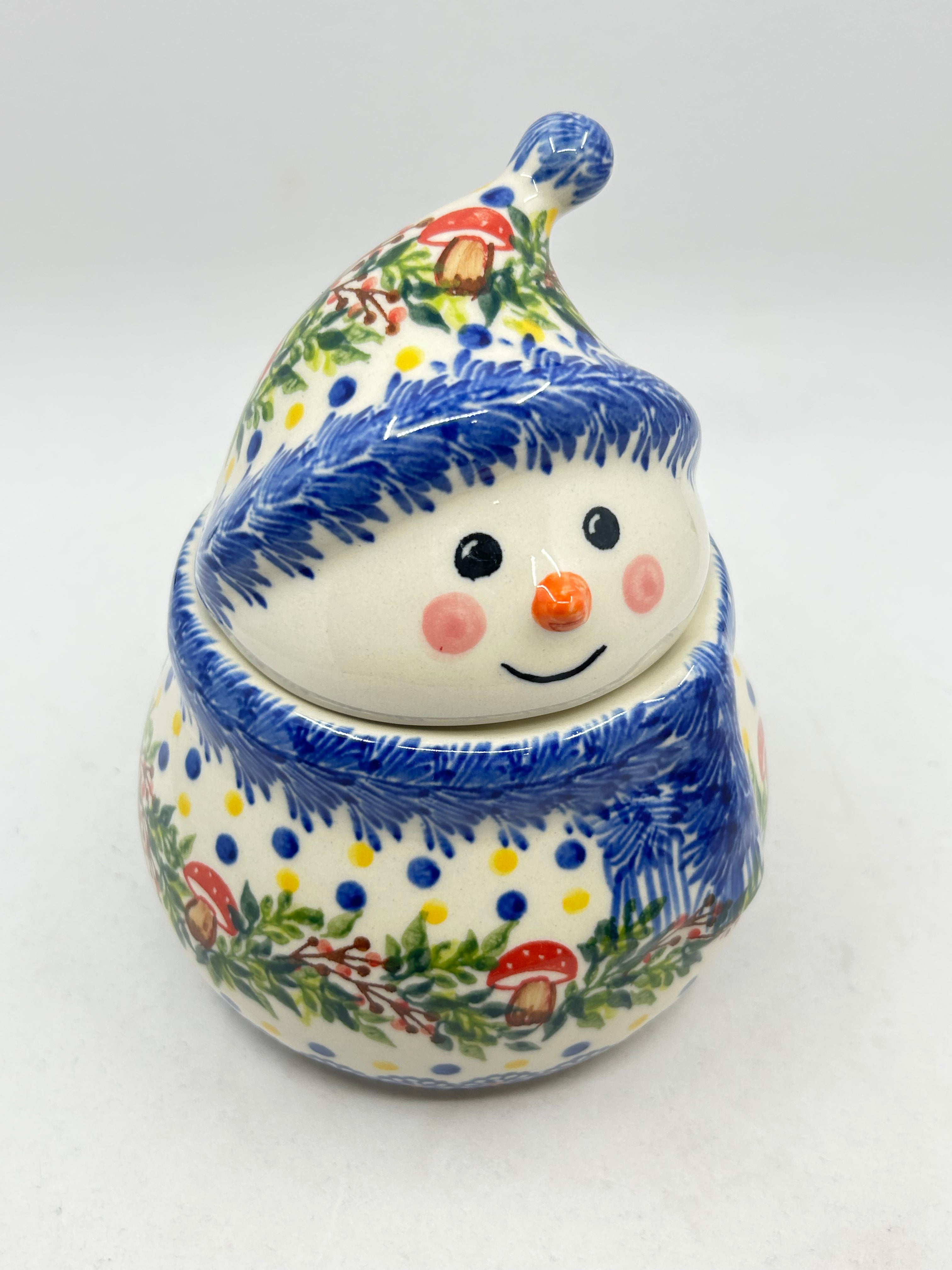 Kalich Snowman Candy Container - Mushroom - UXX1*