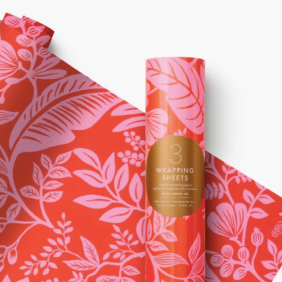 Rifle Paper Canopy Gold Wrapping Paper Roll