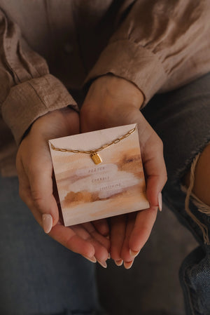 Pray Big Mini Tag Necklace - Shoppe Twelve