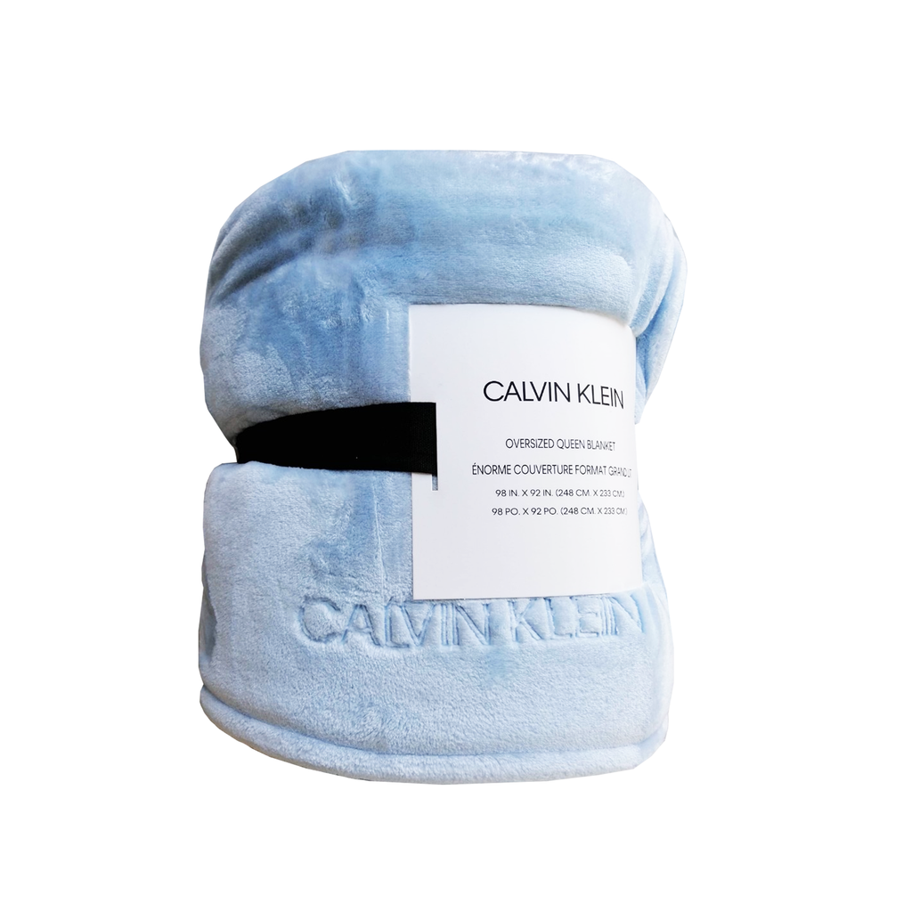 Calvin Klein Oversized Queen Blanket - Sky Blue – Shop Gaisano
