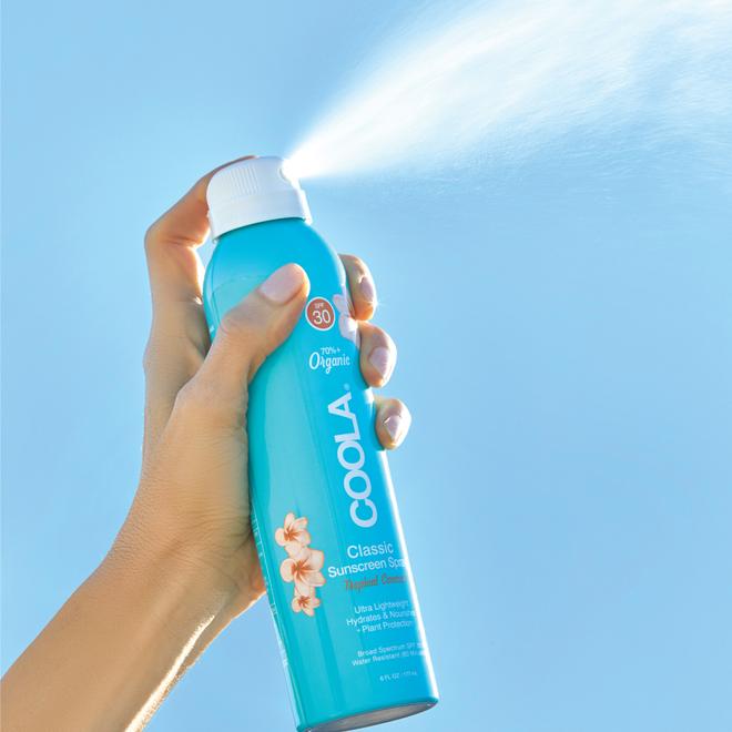 coola sunscreen spray tropical coconut