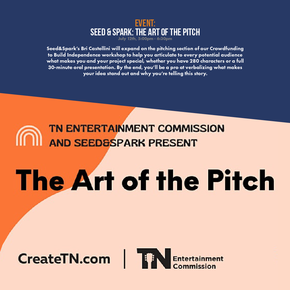 Seed&Spark’s Bri Castellini will expand on the pitching section of our Crowdfunding to Build Independence workshop to help you articulate to every potential audience what makes you and your project special, whether you have 280 characters or a full 30-minute oral presentation. By the end, you’ll be a pro at verbalizing what makes your idea stand out and why you’re telling this story.