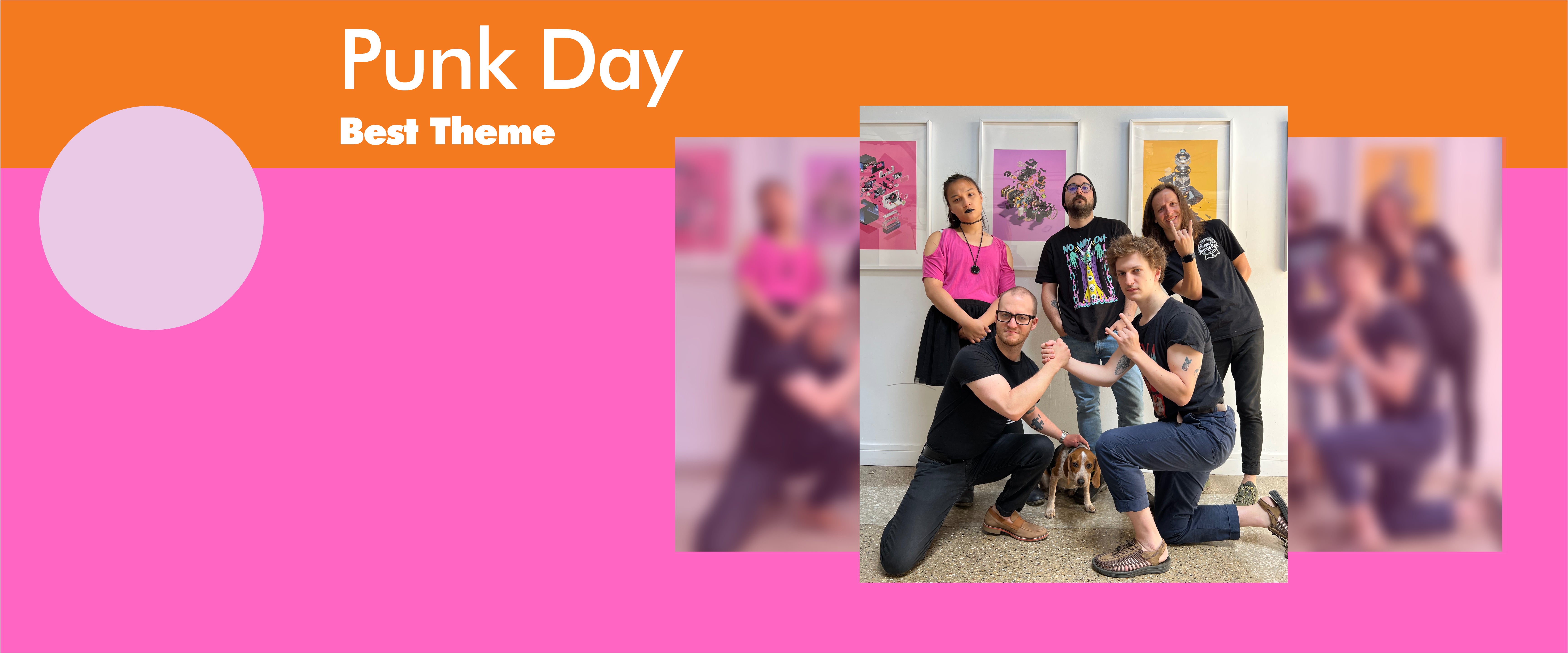 Stat: Best theme was punk day. Image is of the Cam Fam dressed in mostly goth/punk attire.