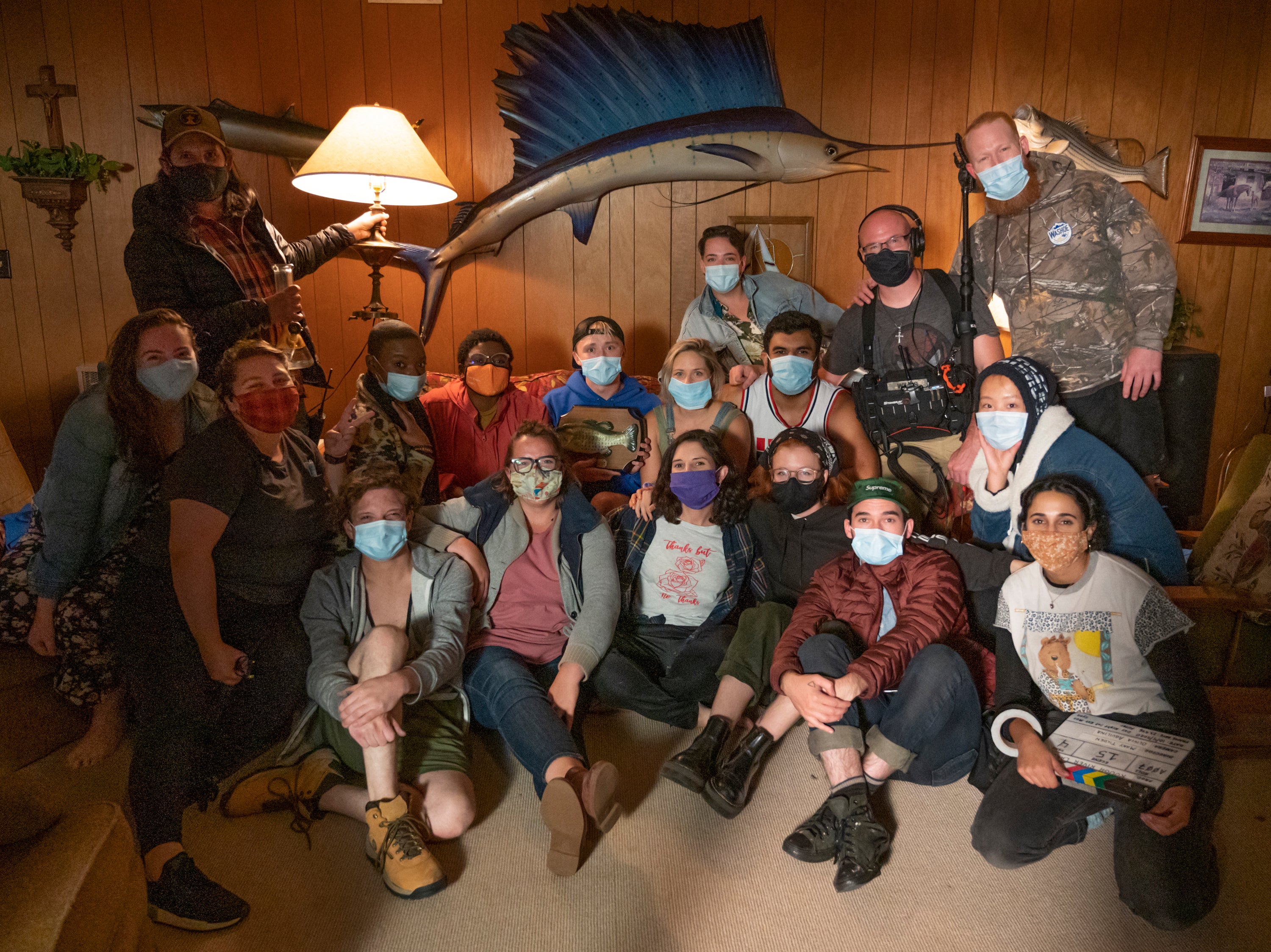 The entire cast and crew of Rough River Lake