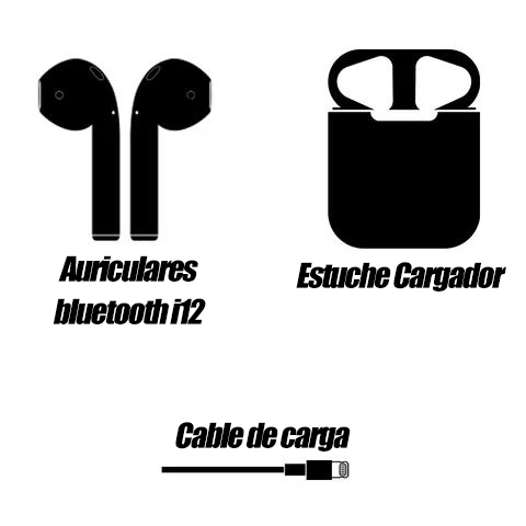 Auriculares inalámbricos i12 Bluetooth Rosa Junín 