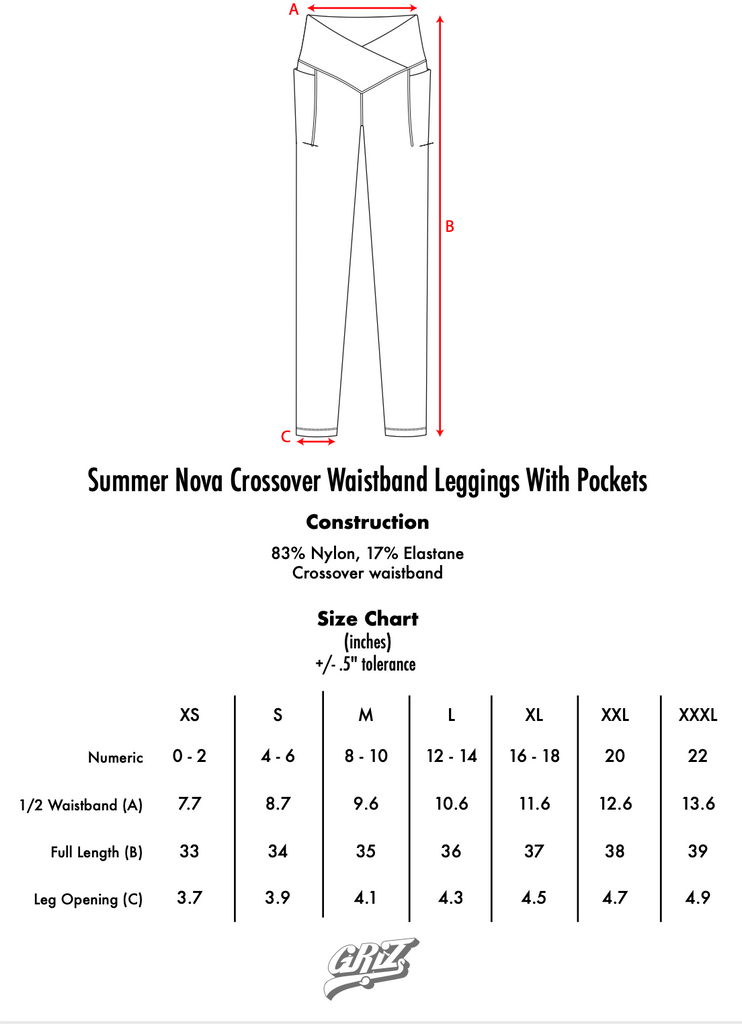 Summer Nova Activewear Crossover Waist Leggings