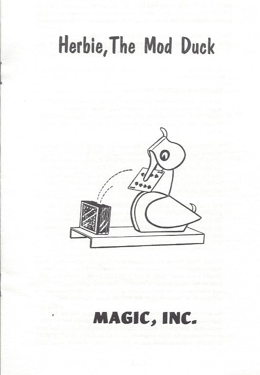 Herbie, The Mod Duck - Instruction Sheets