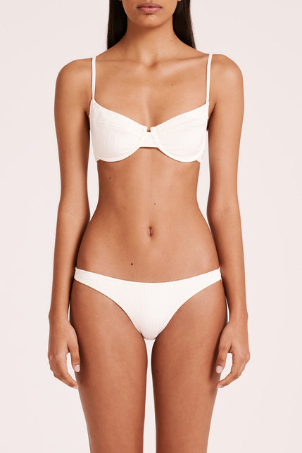 Cotton bralette bra Bianca white