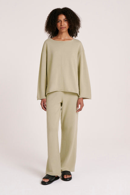 Shop Lilou Knit Pant in Cucumber | Nude Lucy