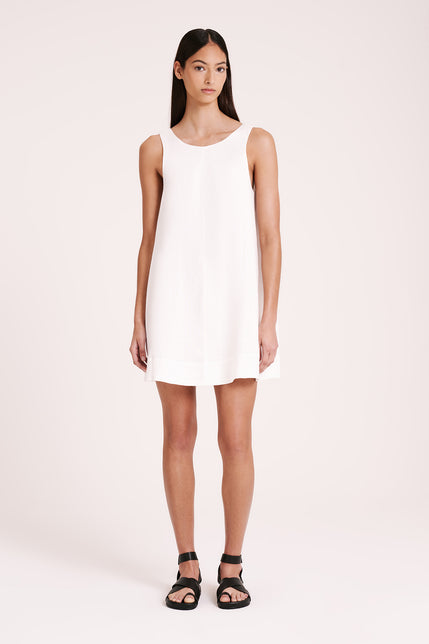 DEFINE SNATCHED mini dress - White – NUDELABEL