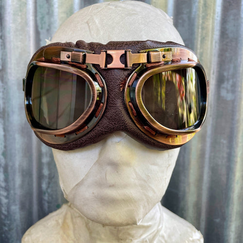 Studded Brass Steampunk Goggles – Phoenix Menswear