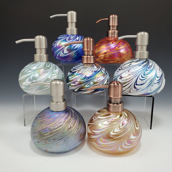 Hand-Blown Glass Olive Oil Dispensers - McFadden Art Glass