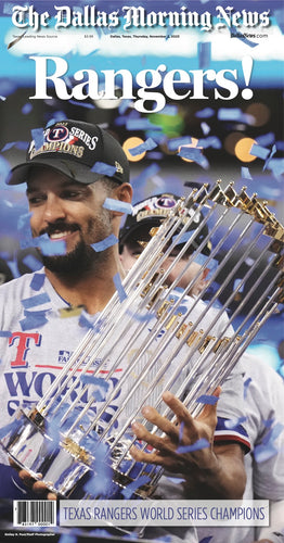 How to buy special edition Rangers World Series newspapers and