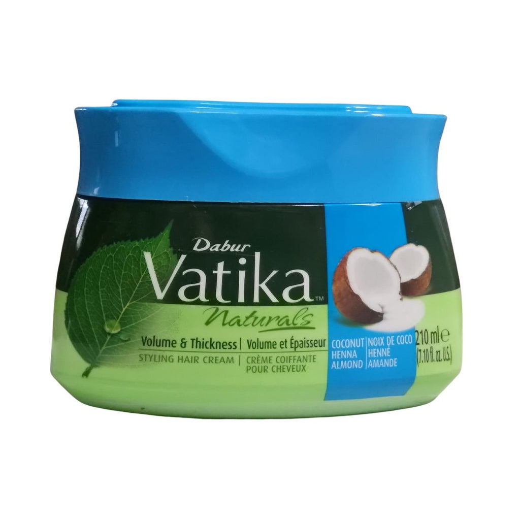 dabur vatika coconut hair cream volume thickness 210ml