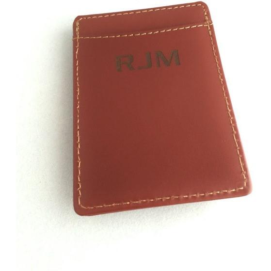 personalized leather money clip