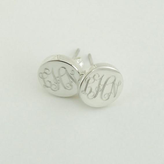 Download Monogram Stud Earrings in Sterling Silver - The Personal ...