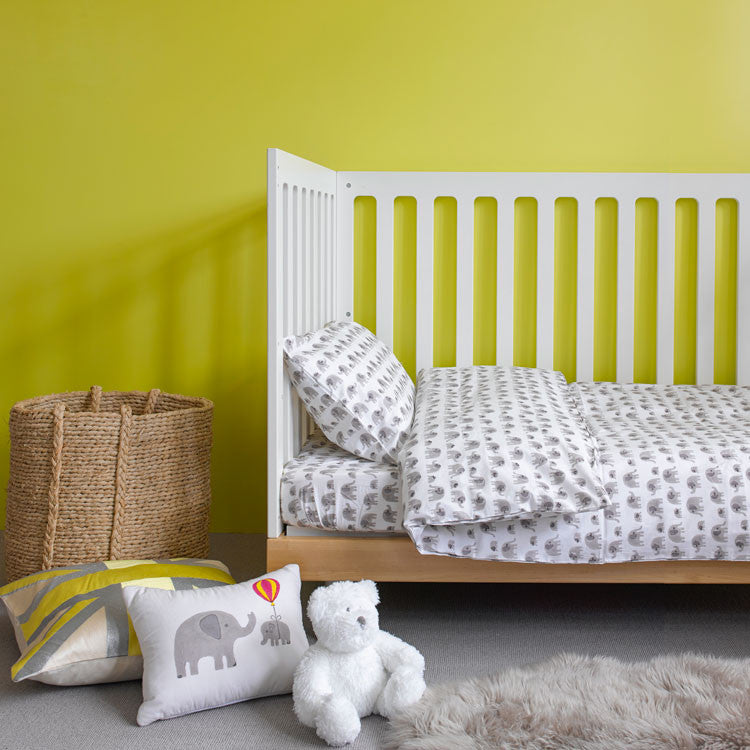 Grey Elephant Toddler Cot Bed Duvet Set And Toddler Bedding Online