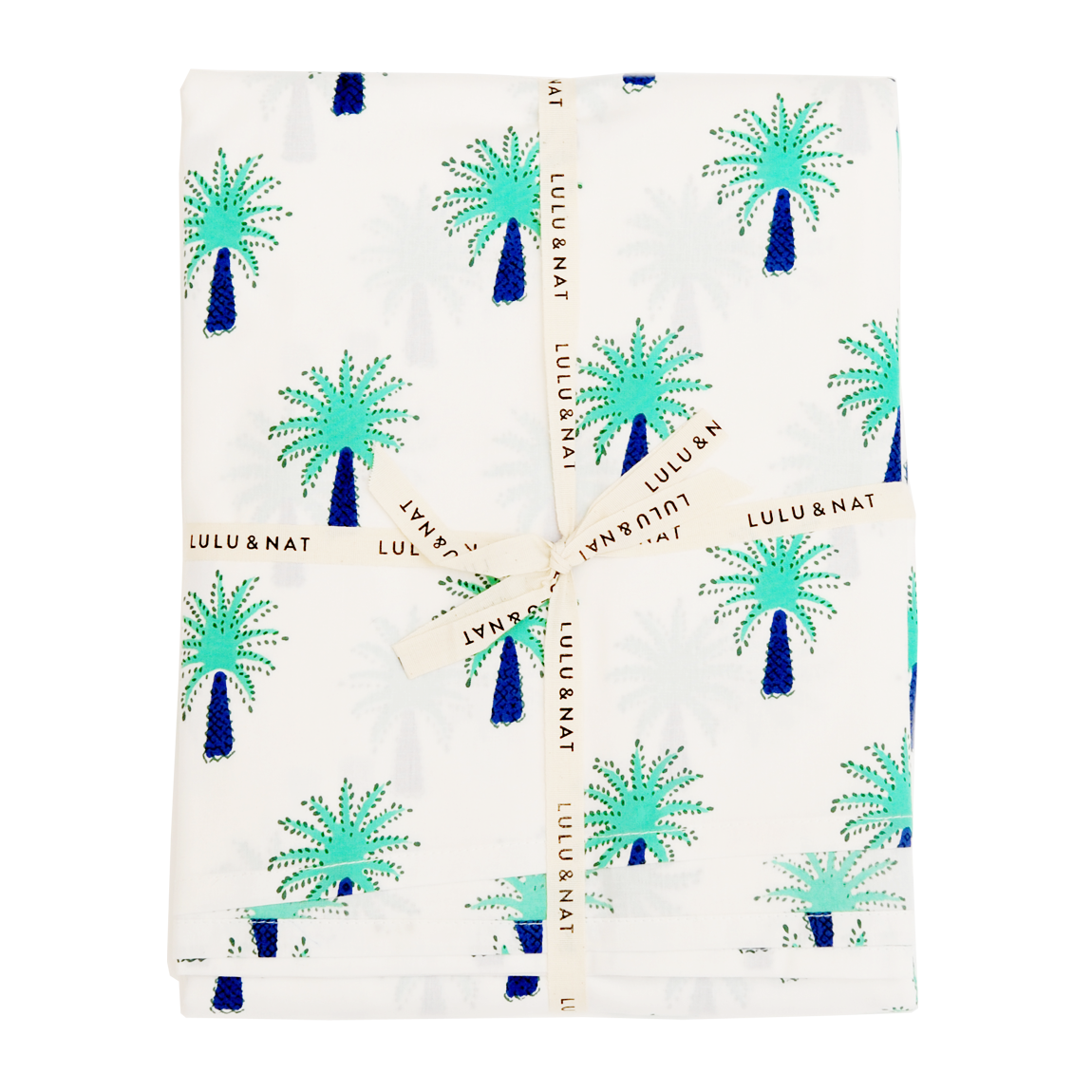 Turquoise palm tree table cloth - Lulu and Nat