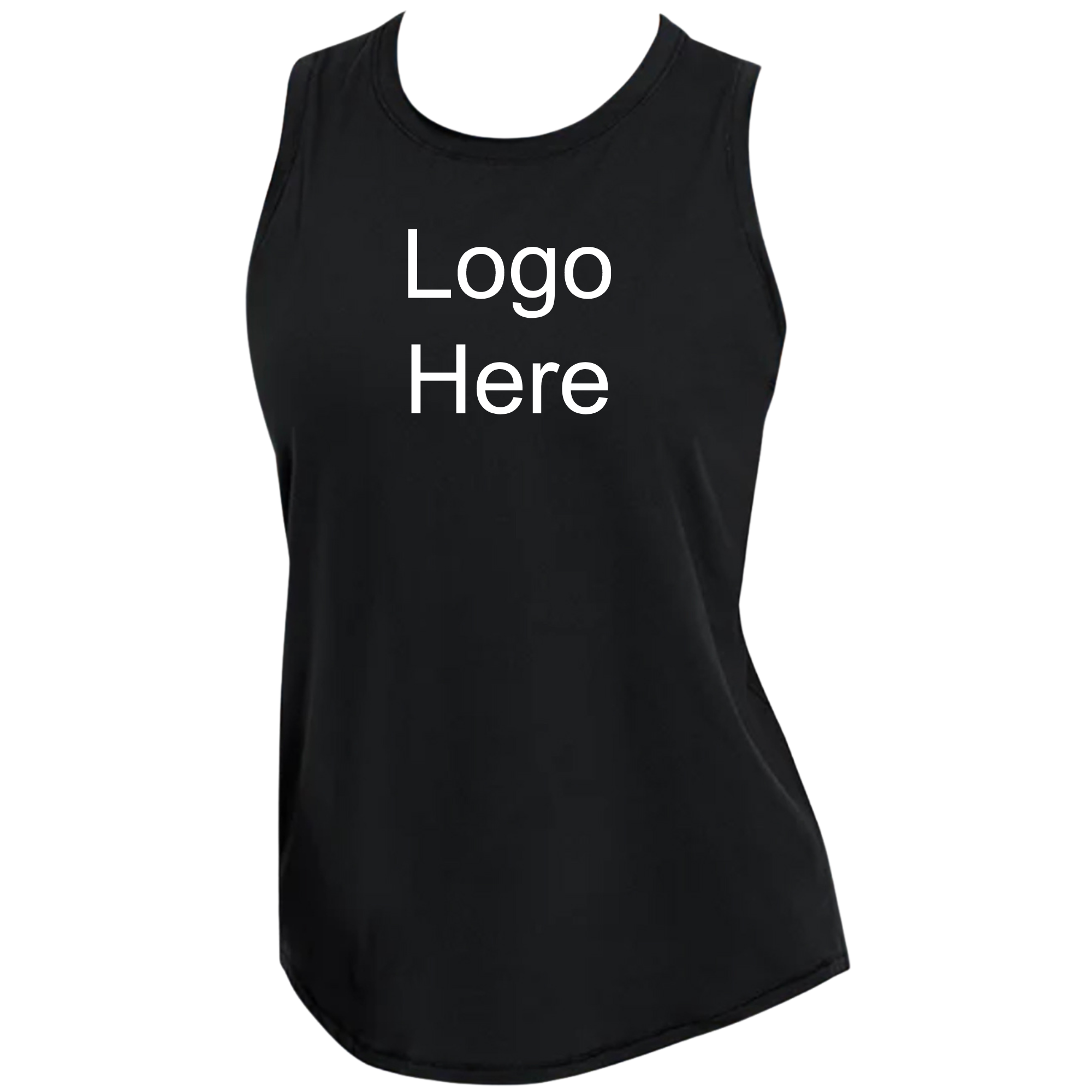 MOSSA Print On Demand Women's CRZ Ultralight Racerback Tank (black) - MOSSA product image