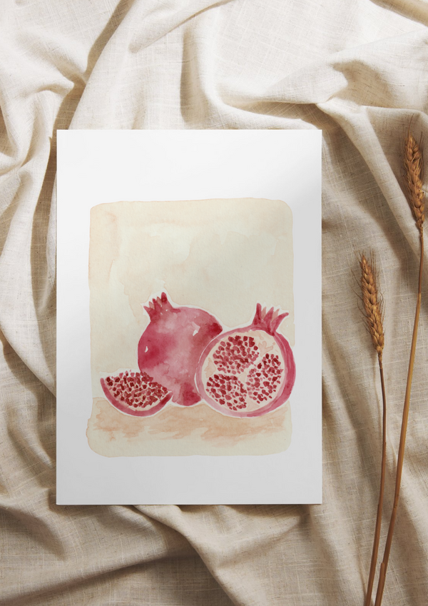 STILL LIFE POMEGRANATES