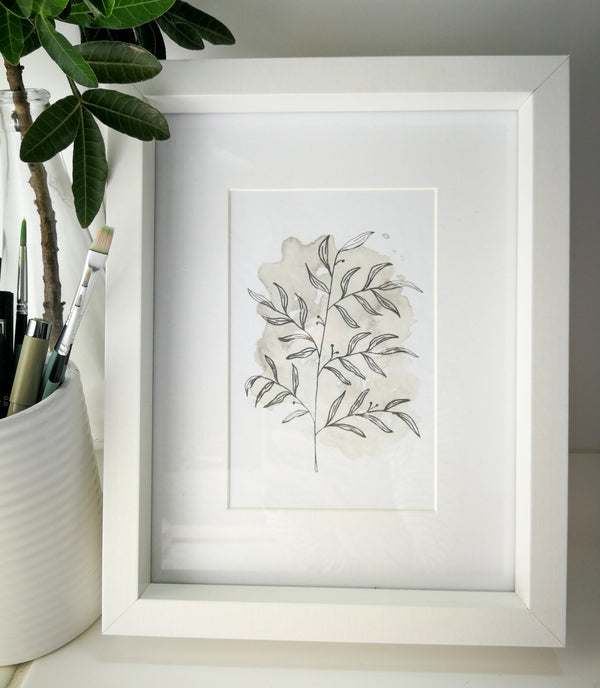 DIGITAL PRINT - BOTANICAL GREY