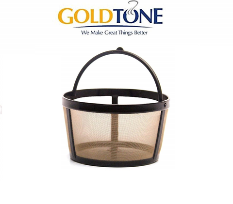 Reusable 8-12 Cup Basket Coffee Filter - Fits Mr. Coffee, Black + Deck –  GoldTone