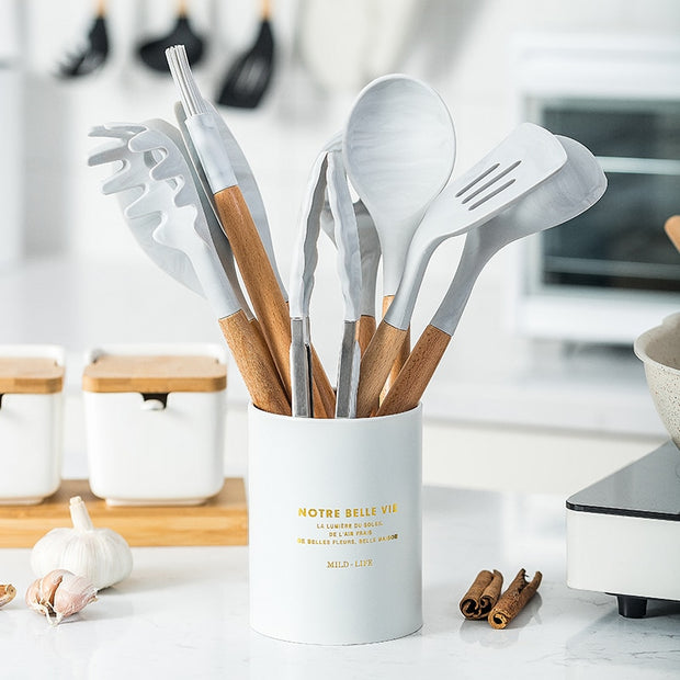 marble silicone utensils