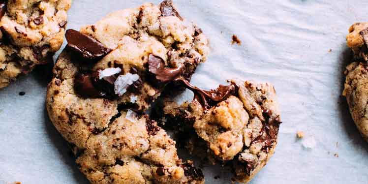 Chocolate Chip cookie on a plate