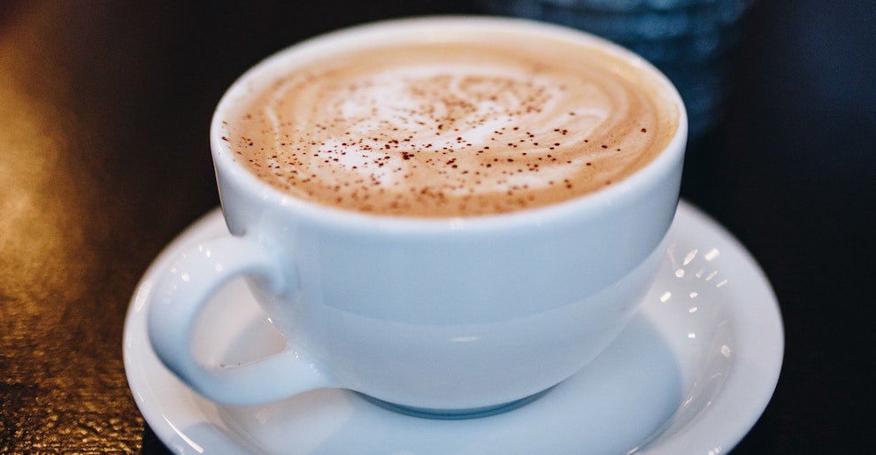 cup of coffee in a white mug