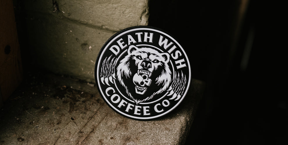 Death Wish Coffee Grin and Bear It Patch.