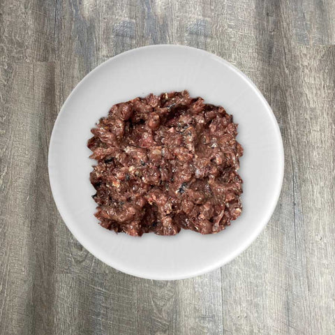 Dog Food on Plate from BARF Diet in Boca Raton, Coral Springs, Fort Lauderdale, Jupiter, FL, Pompano Beach, and West Palm Beach