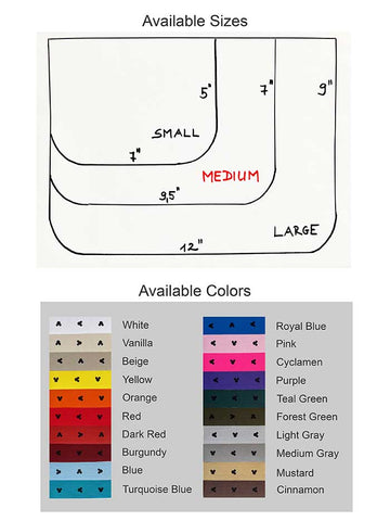 Size chart of the mickey mouse crossbody bag