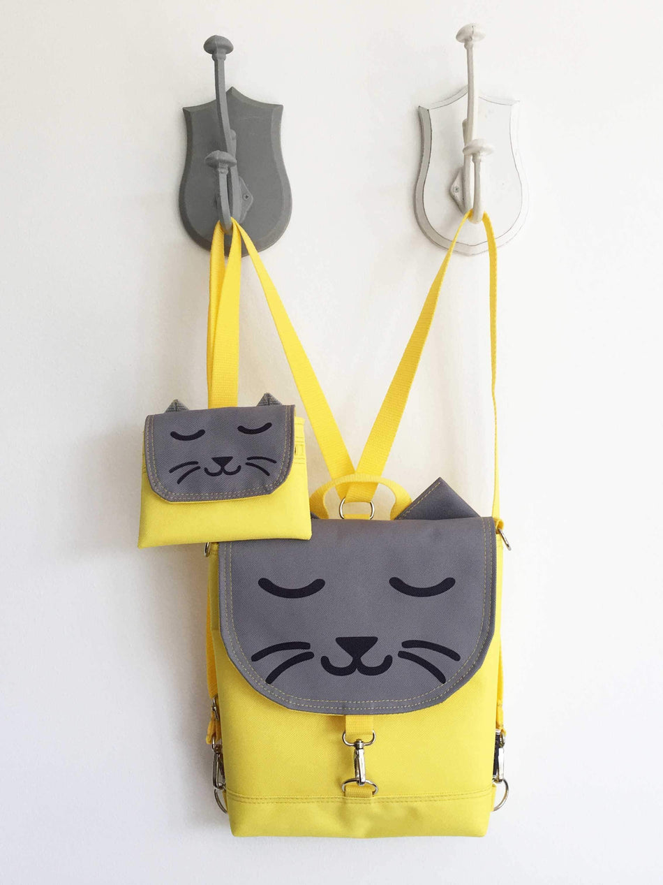 yellow cat backpack